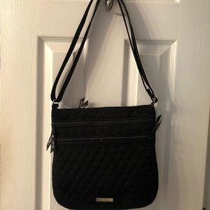 Vera Bradley solid black cross body purse